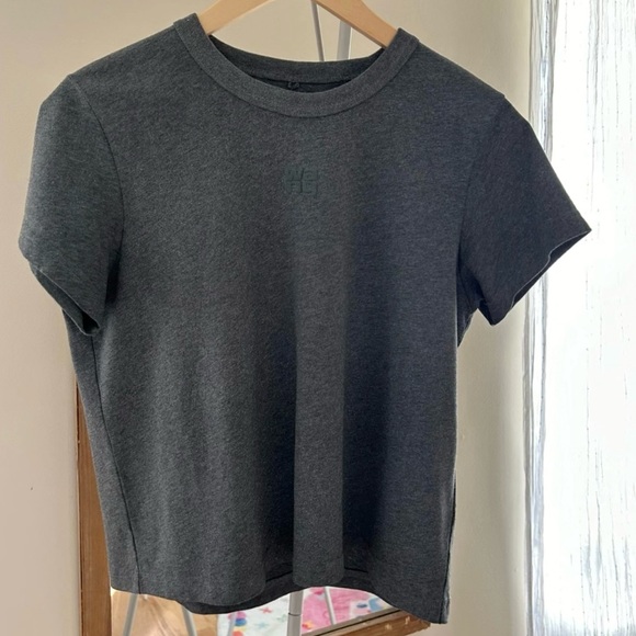 NWOT AW gray glittered Tee - Picture 3 of 5